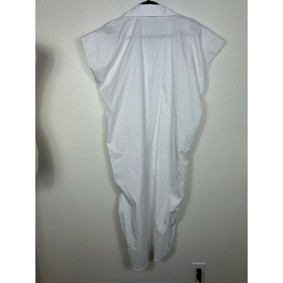 COS Oversized Maxi Shirt Dress White Sz 8 Minimal - Picture 7 of 7